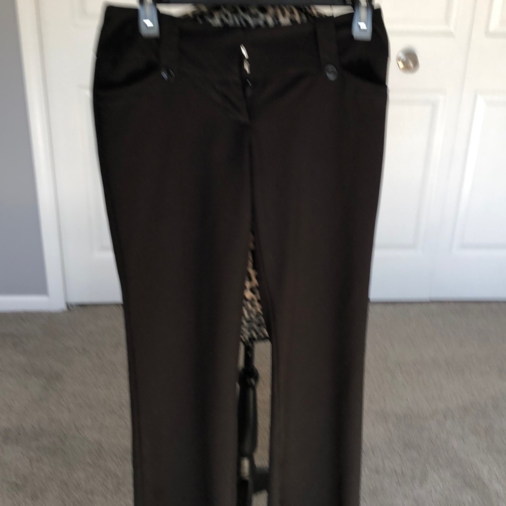Black dress slacks low waist with pockets
